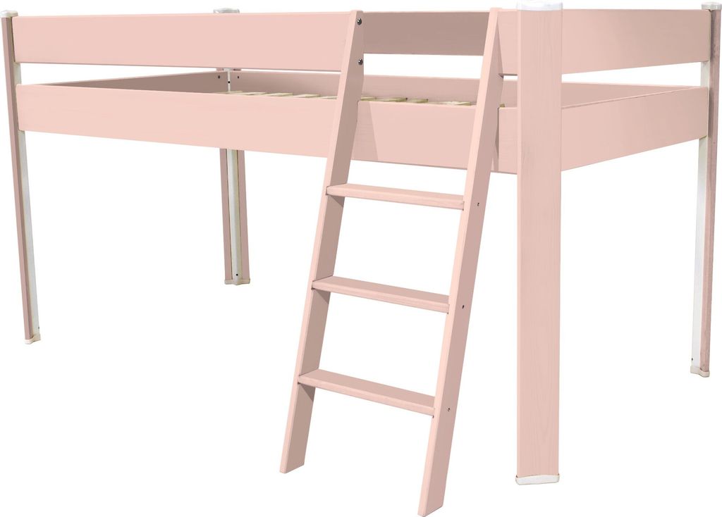 Halbhochbett Kinder kompakte - Pastellrosa