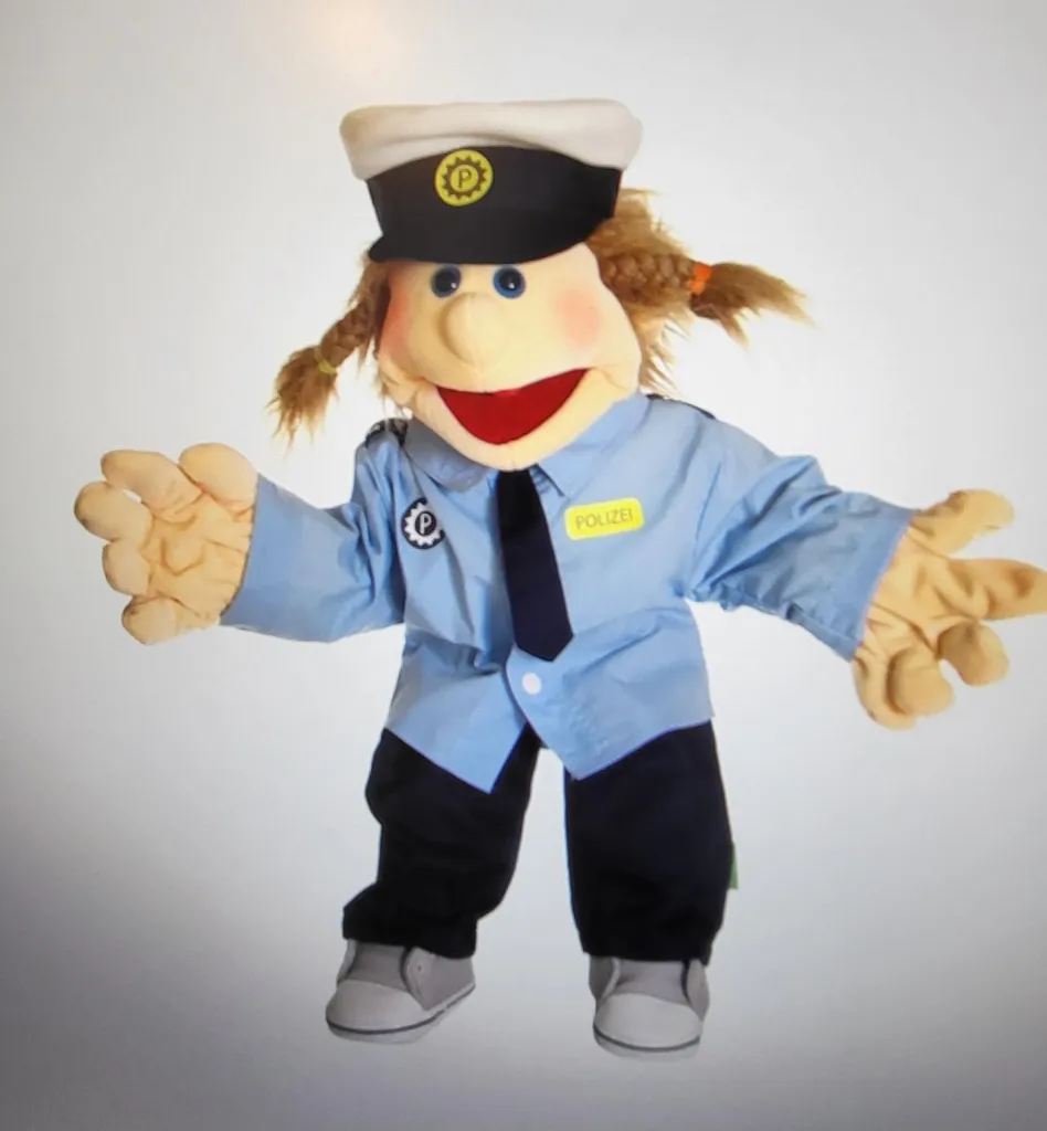 Panoplie de policier pour marionnette à main 65 cm Living Puppets W858