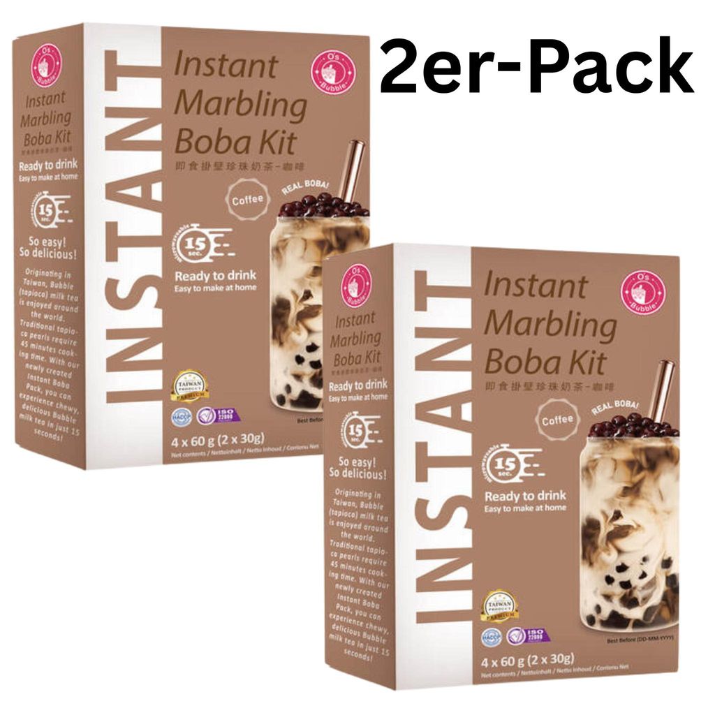 2er-Pack O's Bubble Instant Boba Kit Kaffee 240g (4x60g)