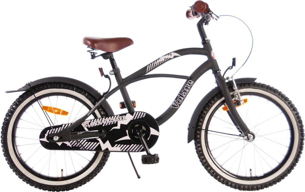 Volare Black Cruiser Kinderfahrrad 18 Zoll Mädchen Jungen 4 Produktbild 
