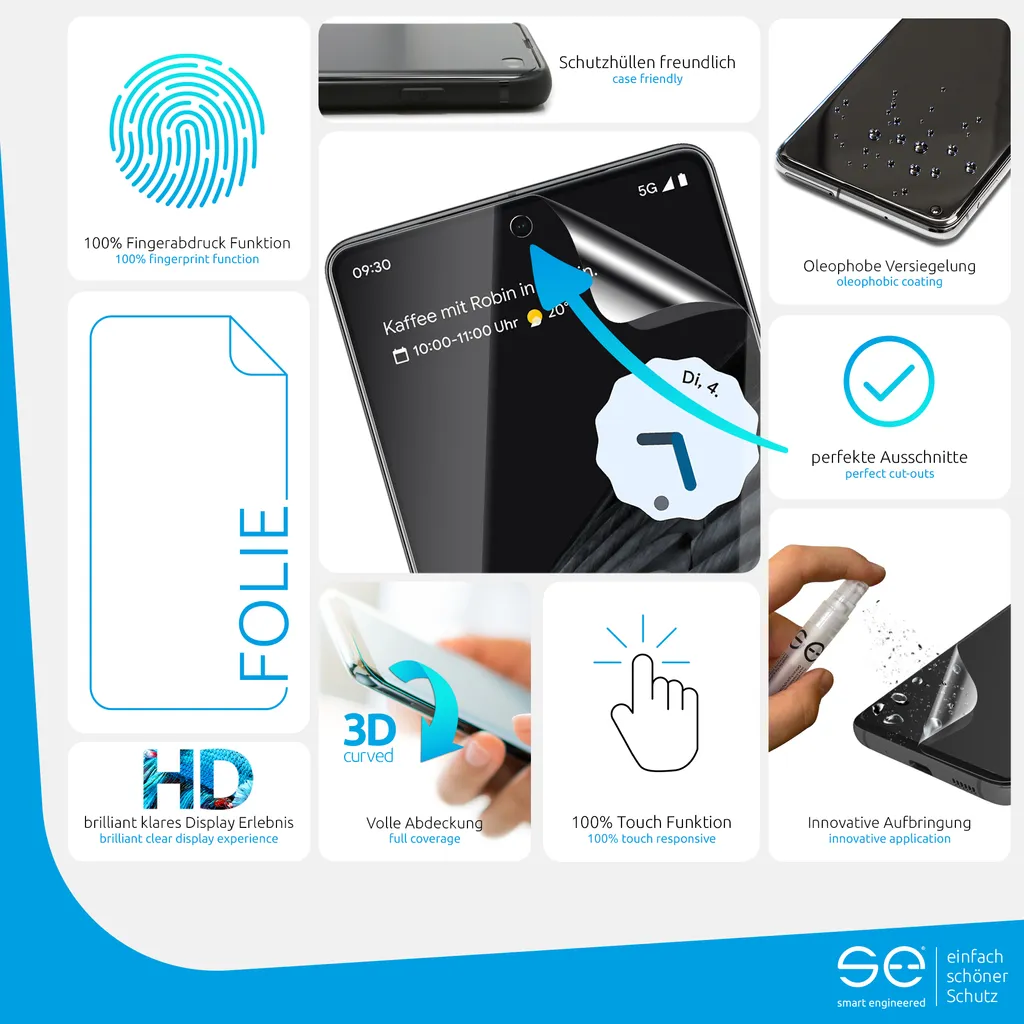 Protection d'écran ultra transparente Smart Engineered pour Google - 2 paires - 3