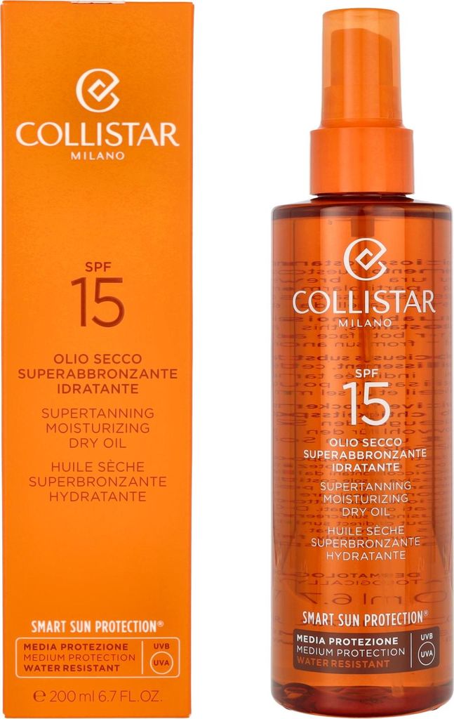 Collistar Supertanning Dry Oil SPF15, Sonnenschutzöl, Body Produktbild 