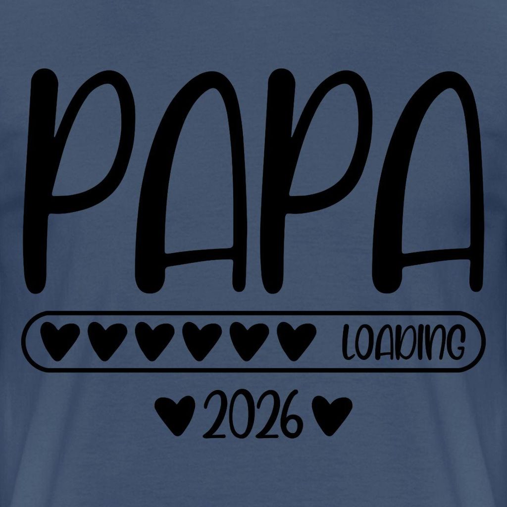 Spreadshirt Papa 2026 loading Männer T-Shirt, M, Dunkles Denimblau