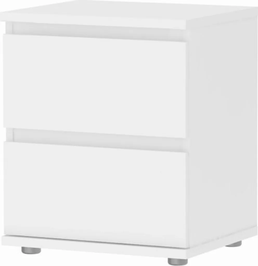 Table de chevet NOVA blanche laquée robuste et facile à monter pour lit - 20