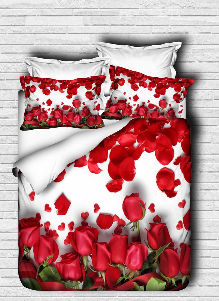 L'Essentiel Linge de Maison, Adal- PRL1223, Rot, Bettdecken, Oberseite der Bettdecke und Kissenbezug: 100% Polyestermikrosatin