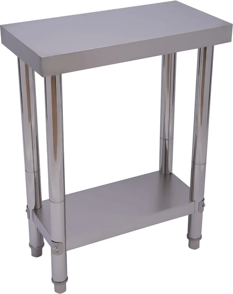 Table de travail inox 30x60 cm compacte pour cuisine de restaurant