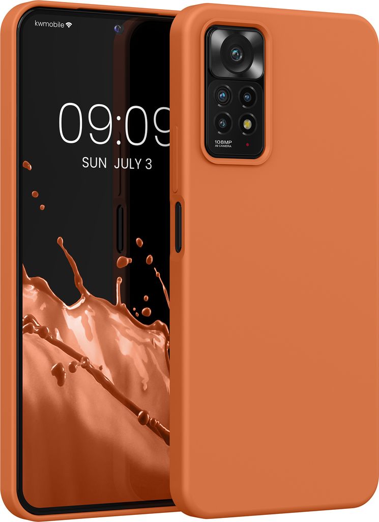 kwmobile Hülle kompatibel mit Xiaomi Redmi Note 11 Pro / Note 11 Pro (5G) / Note 12 Pro (4G) Hülle - Silikon Handy Case - Handyhülle weiche Ober...