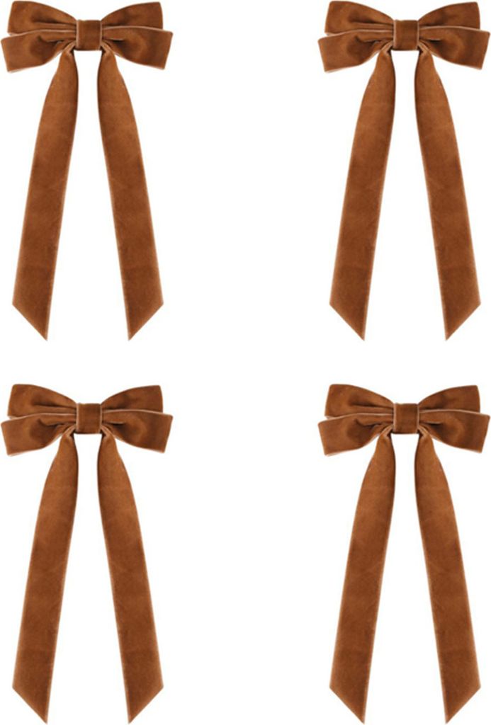 4Pcs Weihnachten Samt Bogen Band Geschenke Girlanden Fenster Türen Wände Treppen Bogen Verzierungen Handgemachte Dekoration