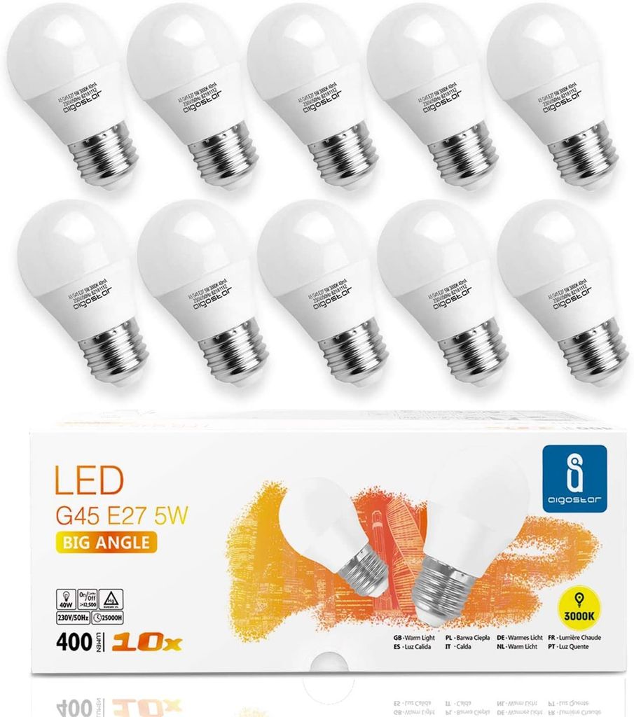 10x 5 W Birne SMD-LED E27 Leuchtmittel neutralweiß Leuchte 270 Lumen Strahler 