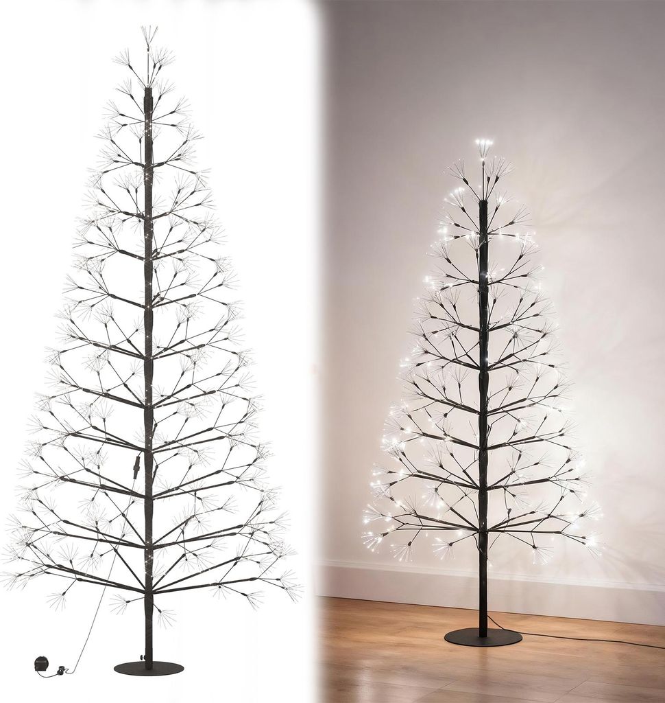 YUENFONG LED Weihnachtsbaum mit Lichtern Beleuchtet Lichterbaum Christbaum Tannenbaum Baum Licht für Weihnachten, Frühling, Innen Deko (150cm, 15...