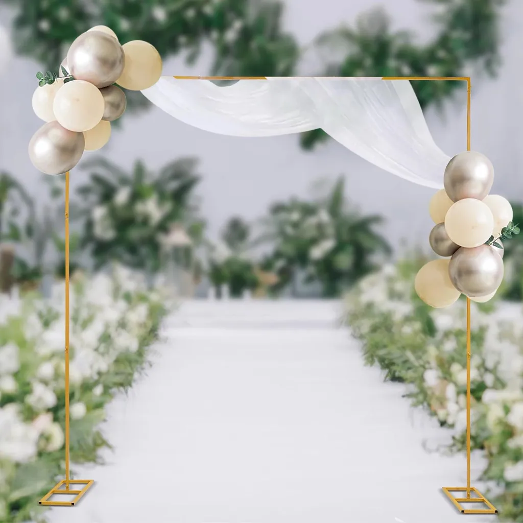 Arche décoration mariage 3x3 m, support de fond XL or pour cérémonie