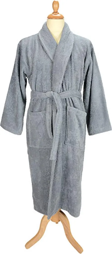 Accappatoio Uomo A&R 025.50 Grigio Antracite - 100% Cotone Oeko-Tex L/XL