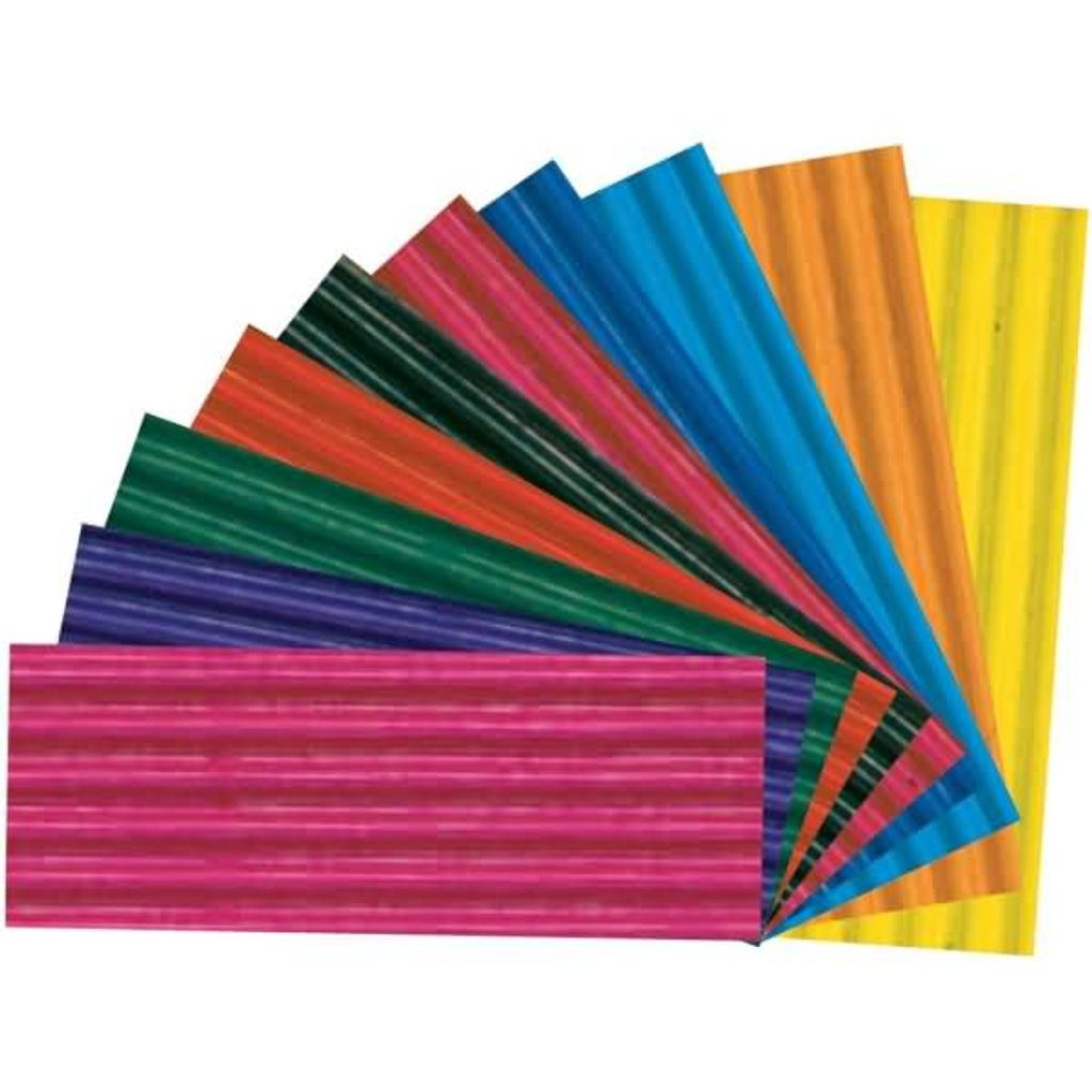 Wellpappe Original E-Welle, 50 cm x 70 c m, sortiert, Packung mit 10 Bogen