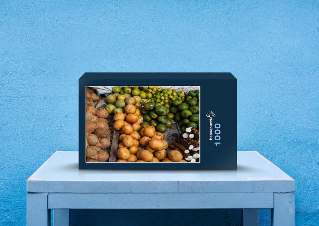 hansepuzzle 82097 - Markt Puzzle, 1000 Teile, Ernährung, 60,0 x 46,0cm mit hochwertiger Aufbewahrung, Kartonbox und wiederverschließbarem Beutel