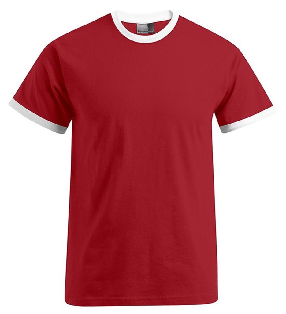 Promodoro - T-Shirt für Herren LT2740 (XL) (Feuerrot/Weiß)