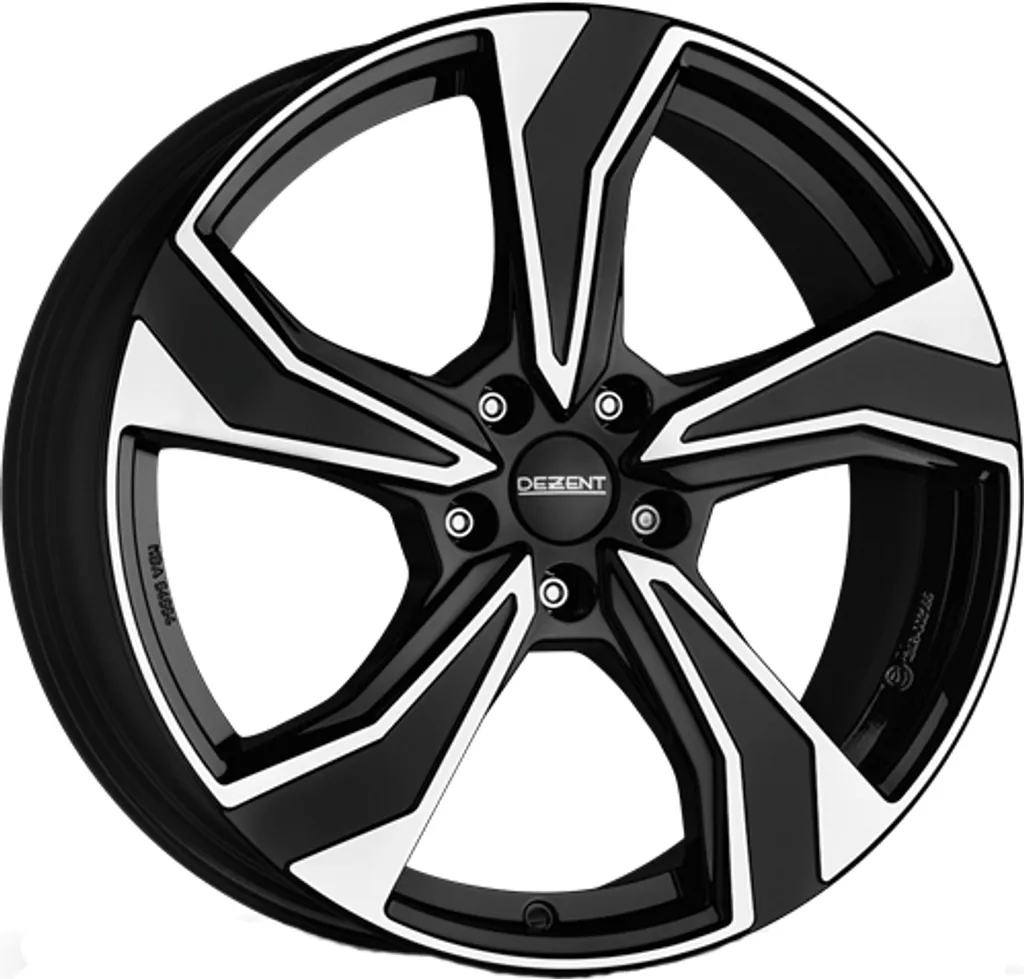 Jante aluminium 17 pouces DEZENT KB dark Noir et Poli pour Berline 5x112