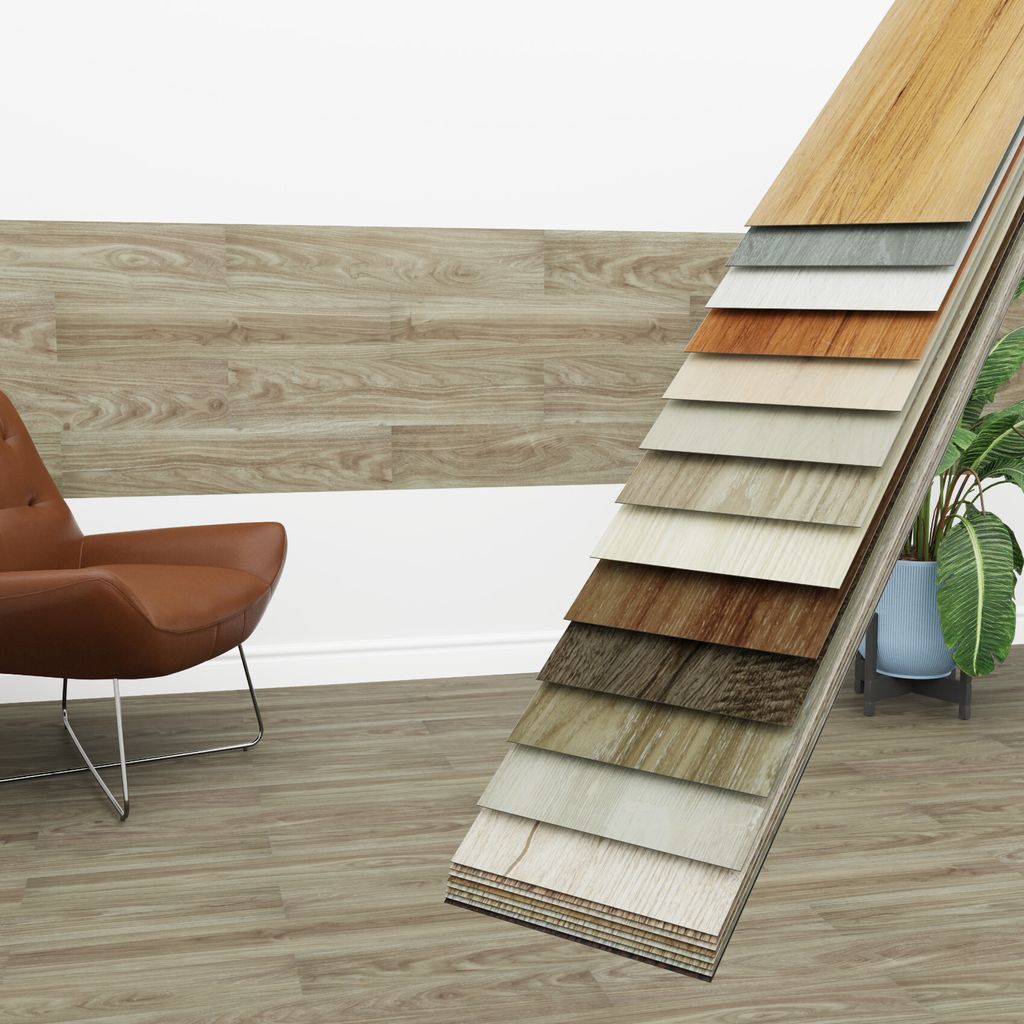 HEXIM Vinyldielen 0,97m² selbstklebend PVC Wandverkleidung Bodenbelag Holzoptik 91x15cm Paneele für Wand & Boden Holzdielen braun (7 Dielen Rusti...