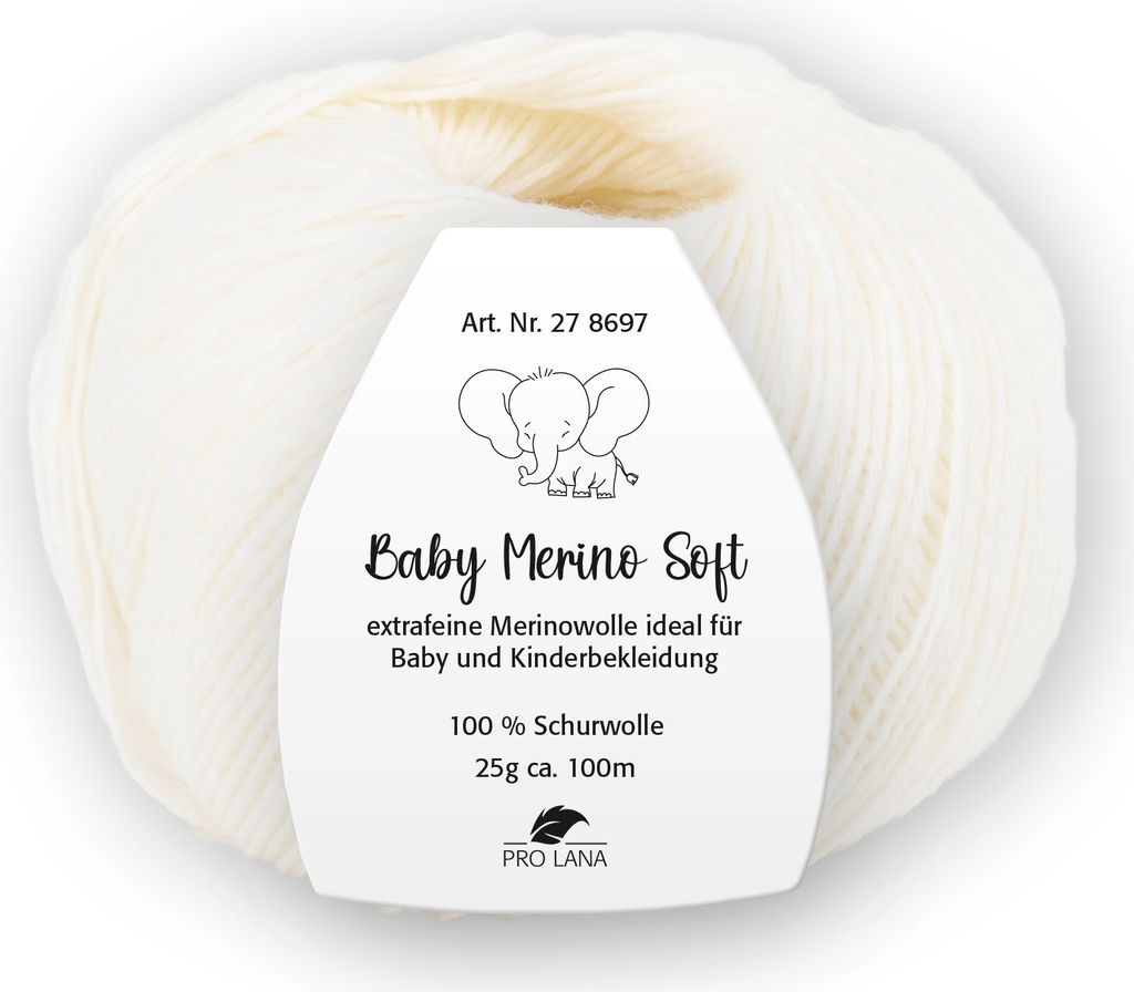 Pro Lana Baby Merino Soft 25g extrafeine Wolle Babywolle Produktbild 