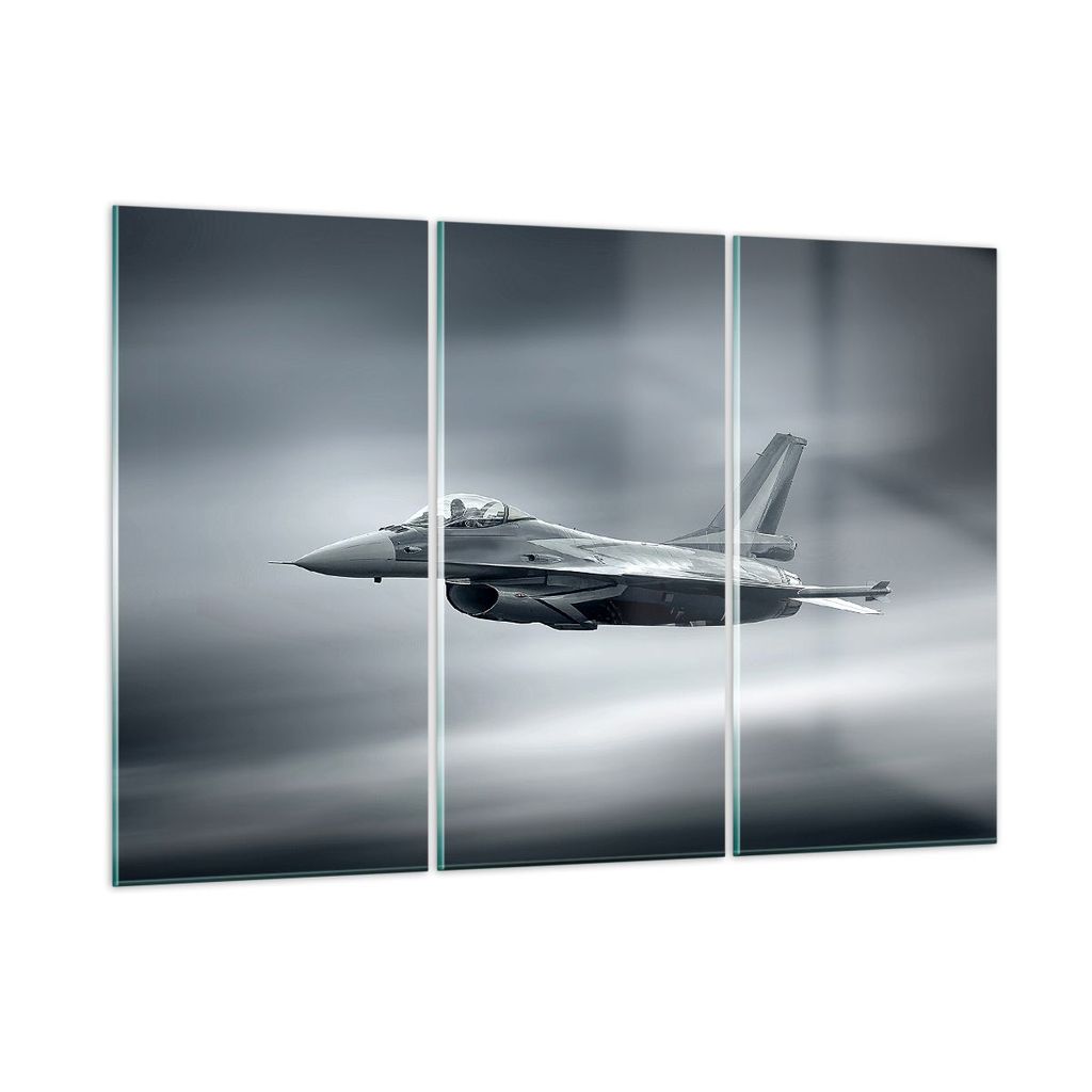 Bilder auf glas - Flugzeug Himmel Flug - 105x70cm - Glasbilder - Wandbilder - Kunstdruck - zum Aufhängen bereit - Wanddekoration aus Glas - Glas B...