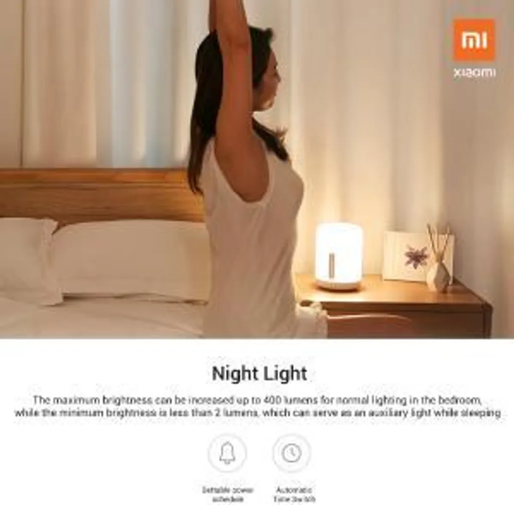 Xiaomi Mi Bedside Lamp 2 : Lampe LED à Intensité Variable Couleurs - 34