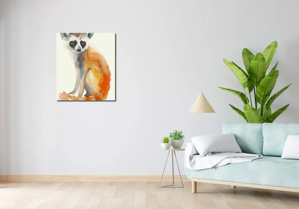 Image Lémurien Grand Format 60 x 70 cm - Impression Haute Définition - 2