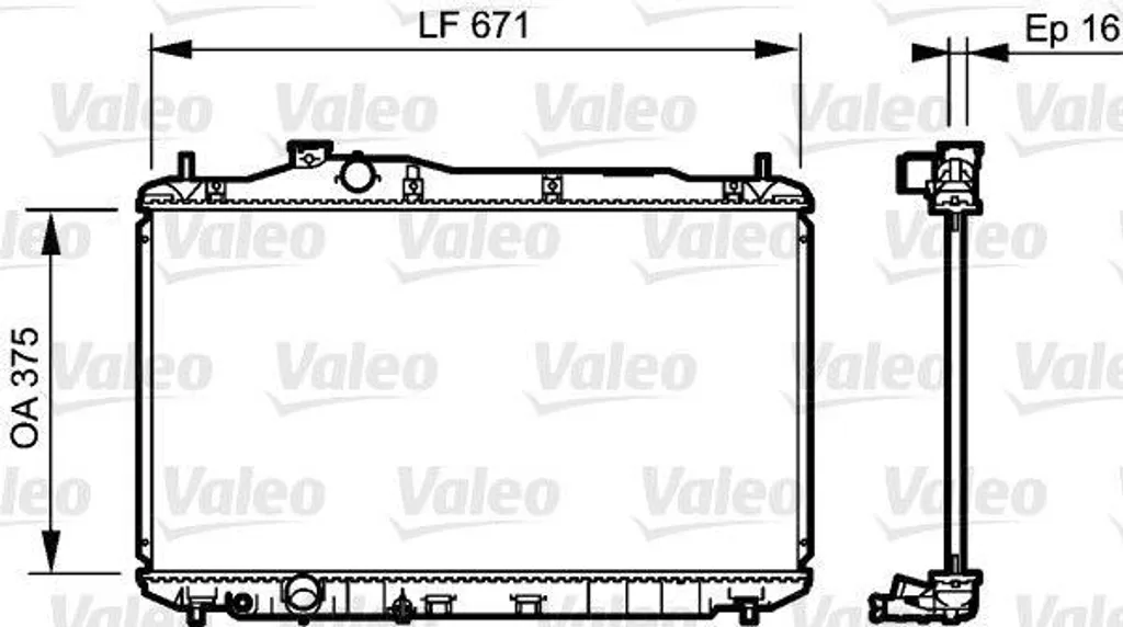 Radiateur Moteur pour Honda Civic - Valeo 735243 - Remplacement OE