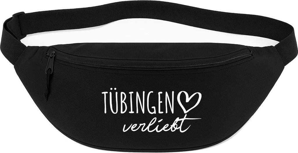 Huuraa Bauchtasche Tübingen verliebt 2,5 Liter Black Polyester Crossbody Bag Geschenkidee