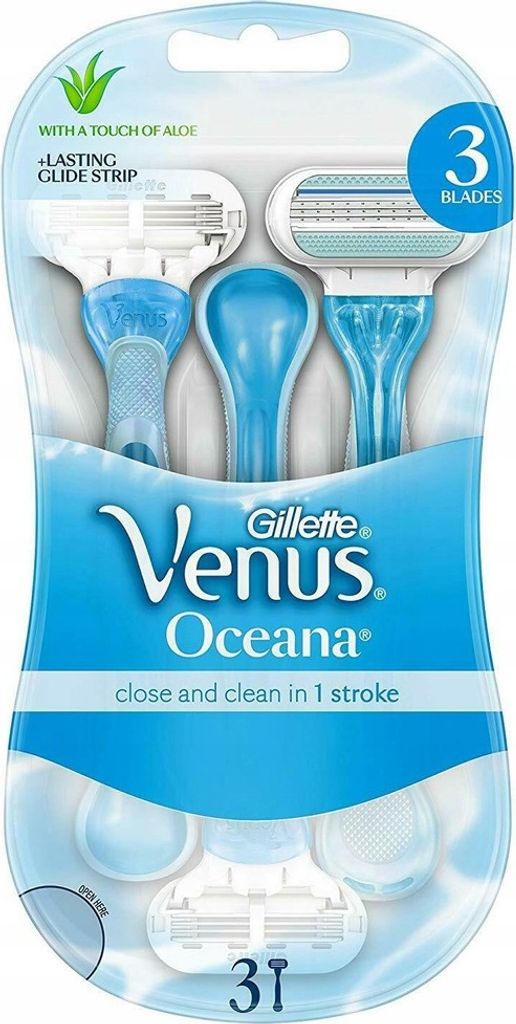 Gillette Venus Oceana, macchina da barba per donna x3 PC Immagine del prodotto 