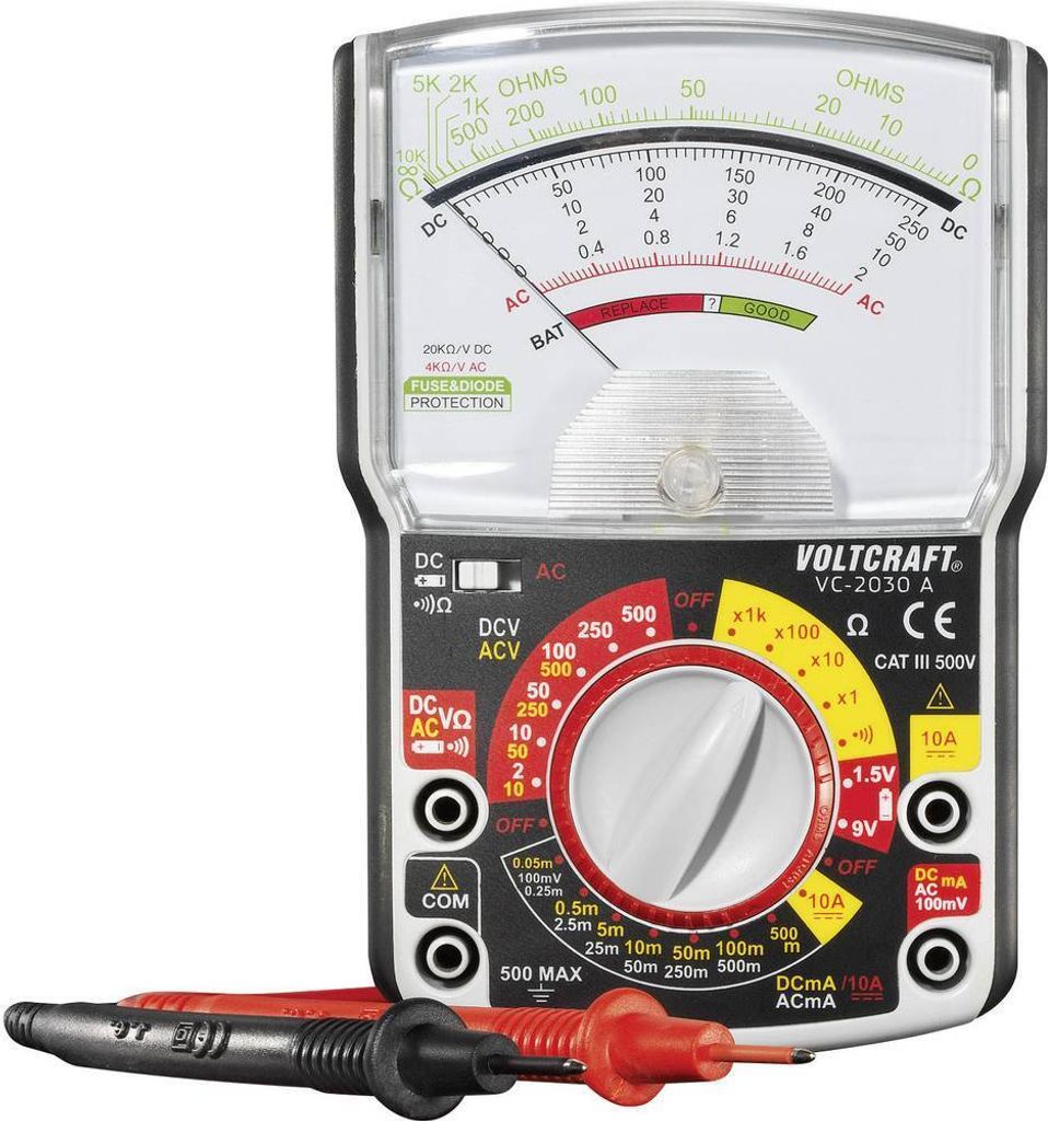 VOLTCRAFT VC-2030A Hand-Multimeter analog CAT III 500 V
