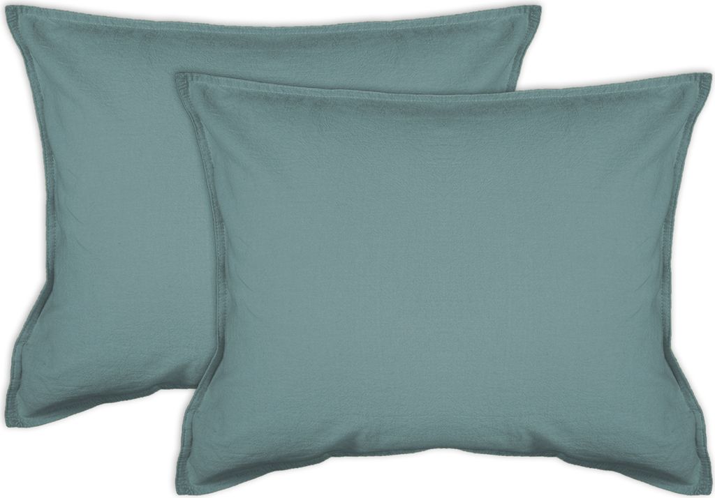Kissenbezug Lissabon - (2x 45x45cm) Steinblau Produktbild 