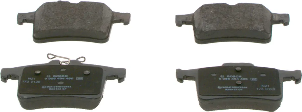 Plaquettes de frein haute performance Bosch 0986494480 avec antibruit OE