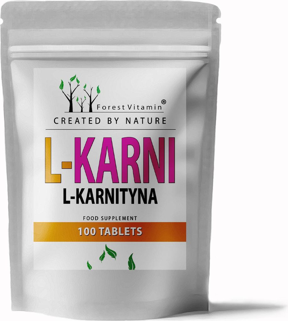 L-Carnitin 500mg - 100 Tabletten - L Carnitin Tartrat - Vegan - Forest Vitamin