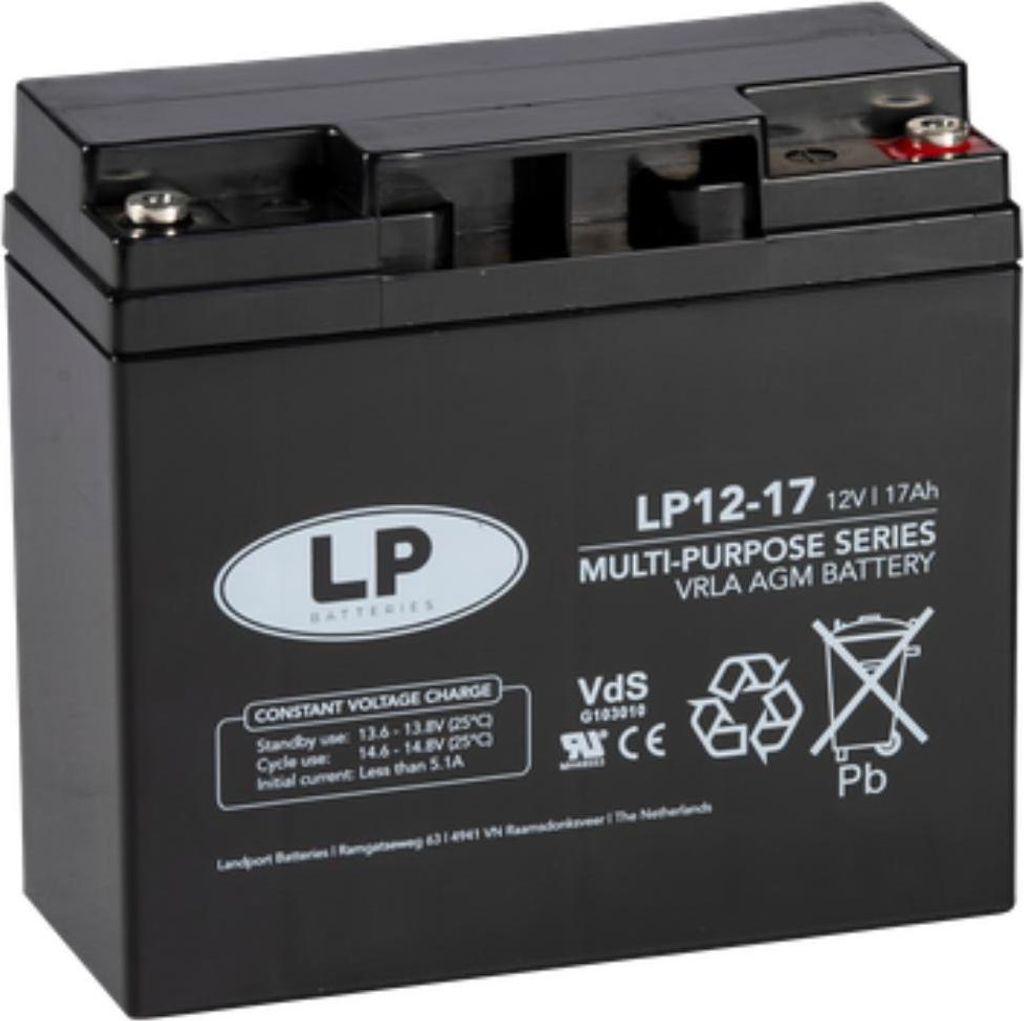 Landport Bleiakku 12V 17Ah AGM Batterie NSA LP12-17 T12 VdS