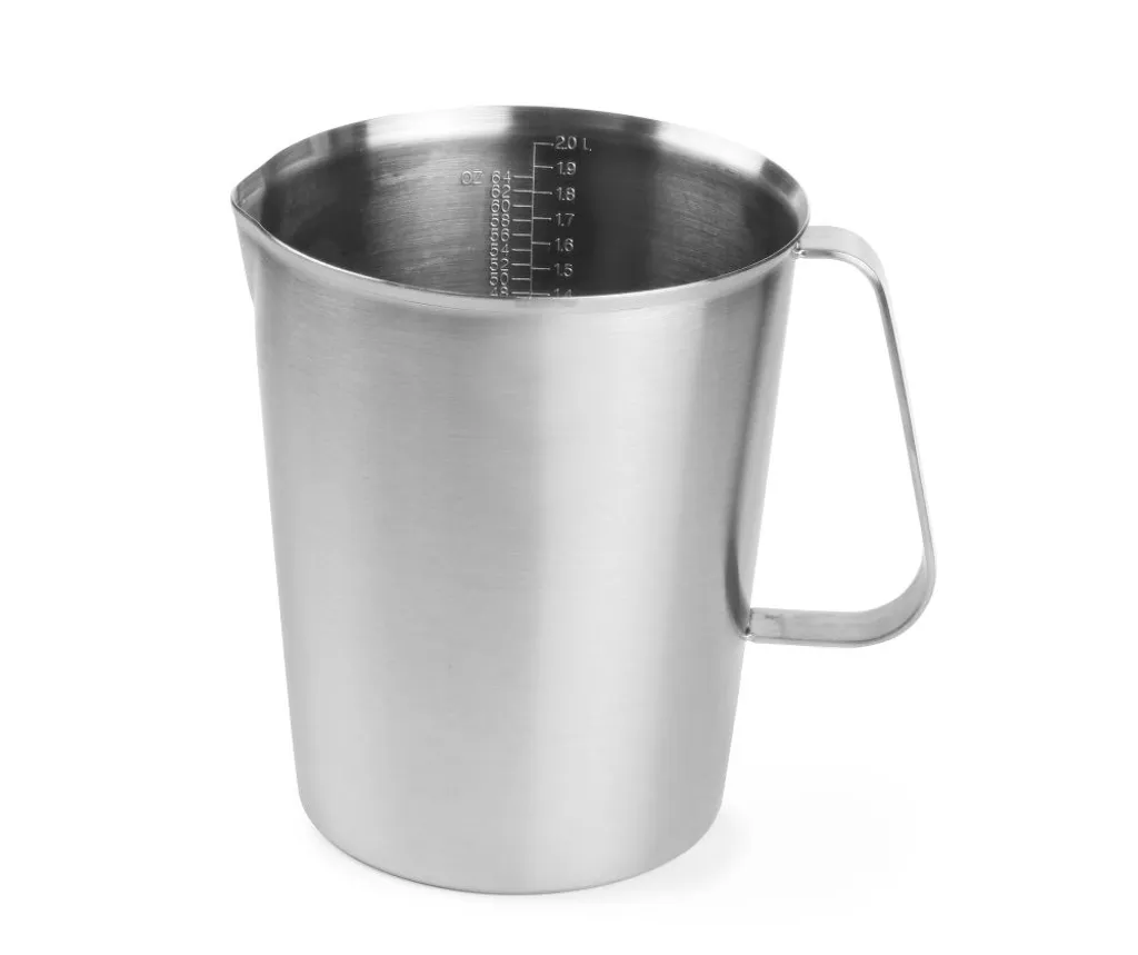 HENDI Messbecher, Edelstahl, 0,5L, ⌀90x(H)105mm