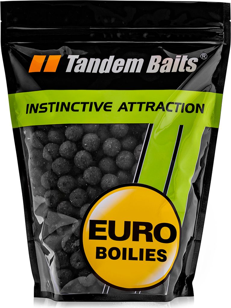 Tandem Baits Euro Boilies Heilbutt, Karpfen Angeln ohne Mühe, Köder zum Große-Fische-Angeln, Karpfenzubehör für Profis & Hobby-Angler 18 mm 1 kg