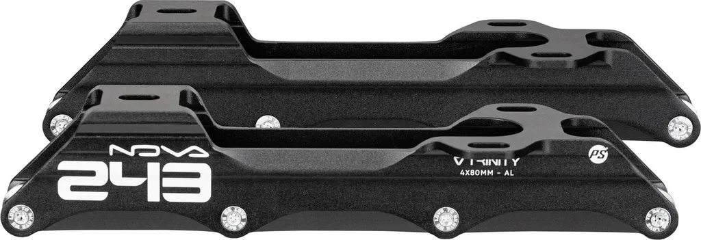 Patins en Ligne Powerslide Nova 4x80 Argent 246mm en Aluminium Rigide