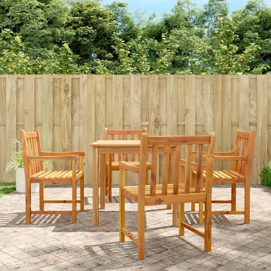 Maison Exclusive - 5-tlg. Garten-Essgruppe Massivholz Akazie