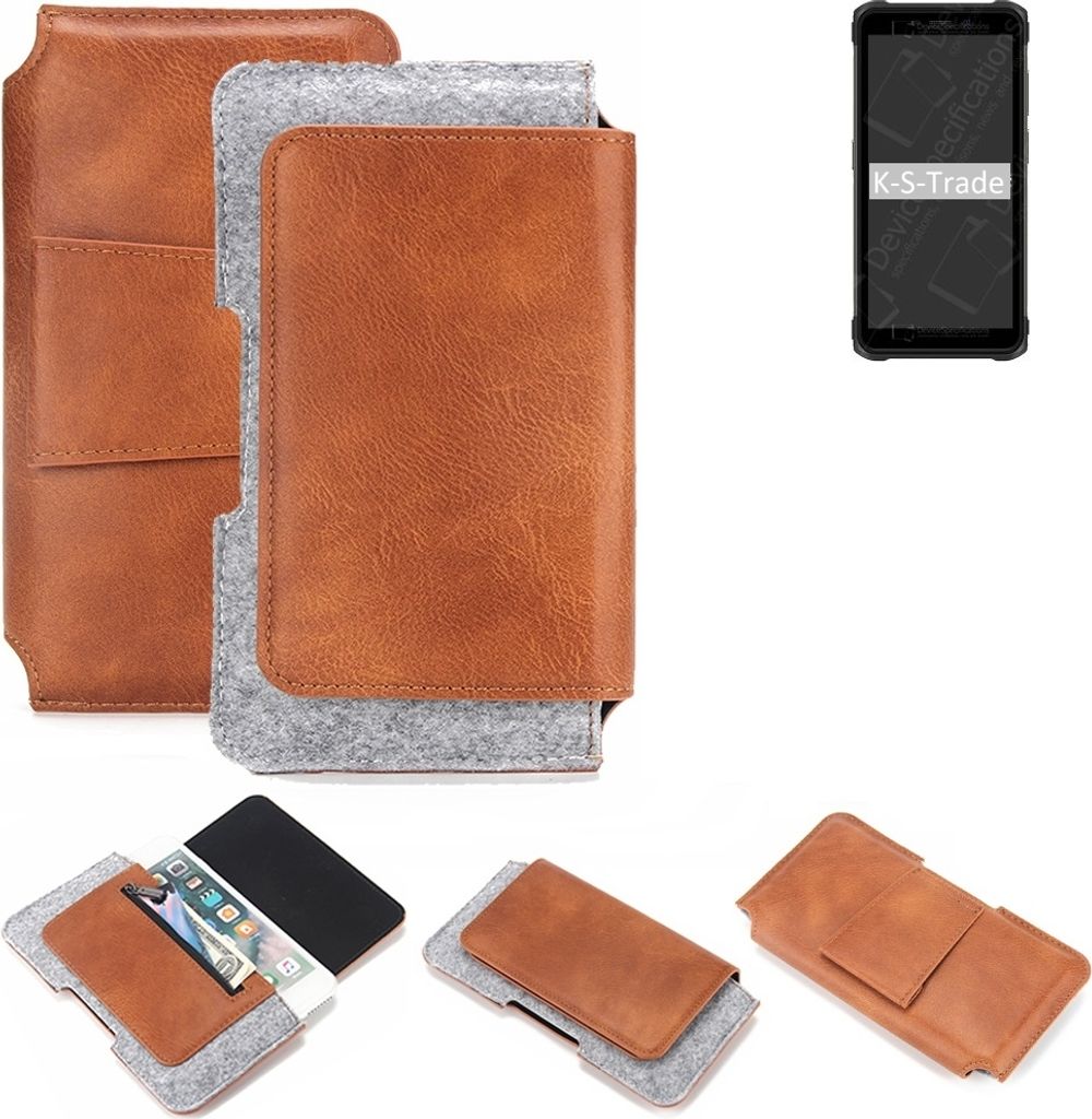 K-S-Trade Handyhülle Schutzhülle kompatibel mit Ulefone Armor X10 Pro Gürteltasche Holster Gürtel Tasche Smartphone Tasche Handy Hülle Polyure...