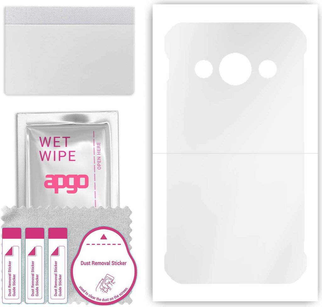 apgo Rückseite Schutzfolie, klar, kompatibel mit Samsung Galaxy Xcover 3 G389F, Hinten Hydrogel-Displayschutzfolie mit Positionierhilfe, kratzfest...