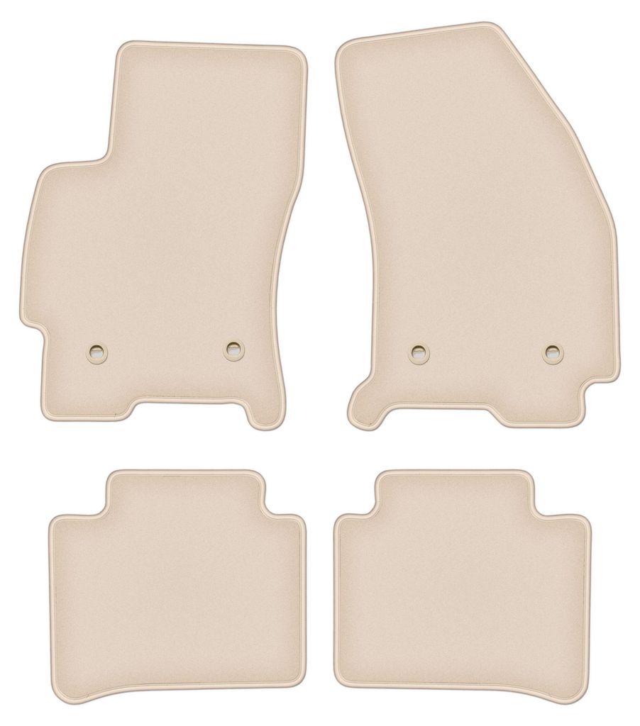 DURBAN Beige Velours-Fußmatten-Set für Ford Mondeo MK3 Kombi, Liftback, Limousine (2001-2007)