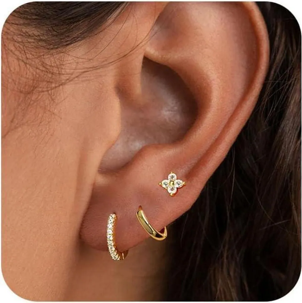 Petites Créoles Or et Argent pour Piercings Multiples et Mixte