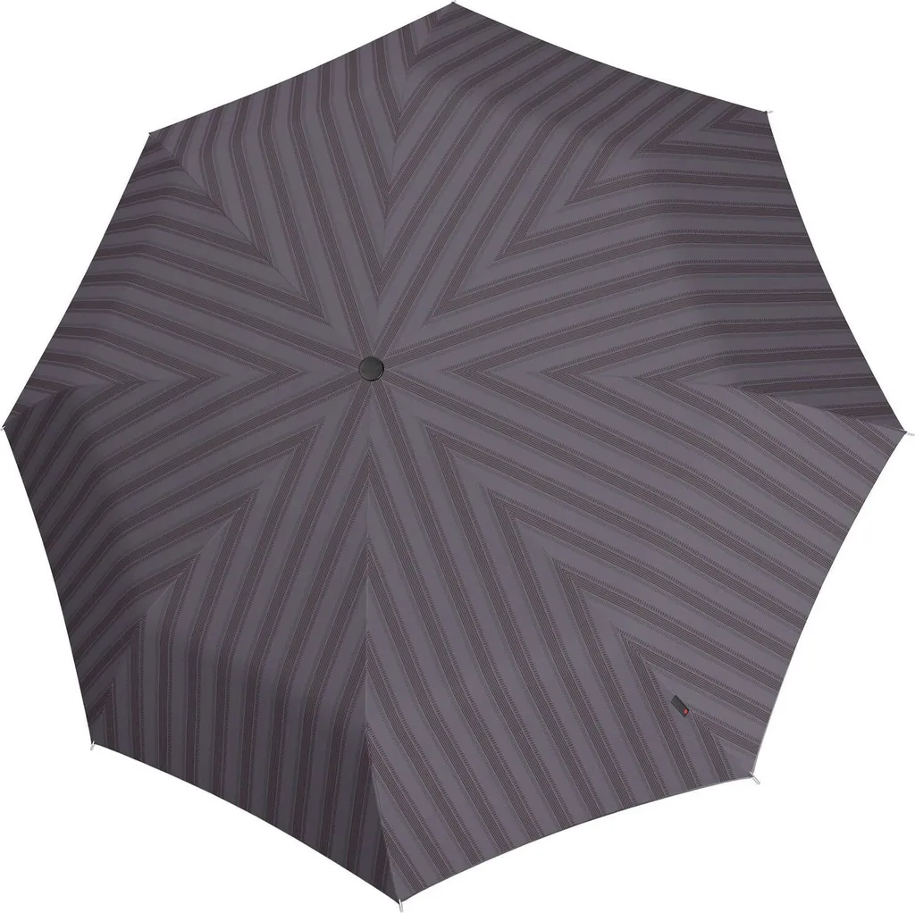 Knirps ombrello tascabile ombrello T.205 Duomatic Twoline Up Ecorepel Stone grigio