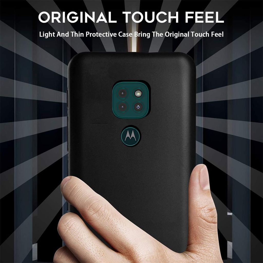 Ivoler Militär-Schutz Handyhülle Für Motorola Moto G9 Play/E7 Plus – Stoßfeste TPU-Hülle Mit Karbon-Design, Kratzfest