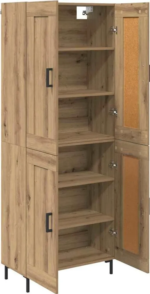 Arreda con vidaXL: Credenza in Quercia Artigianale 2 Pezzi - 5