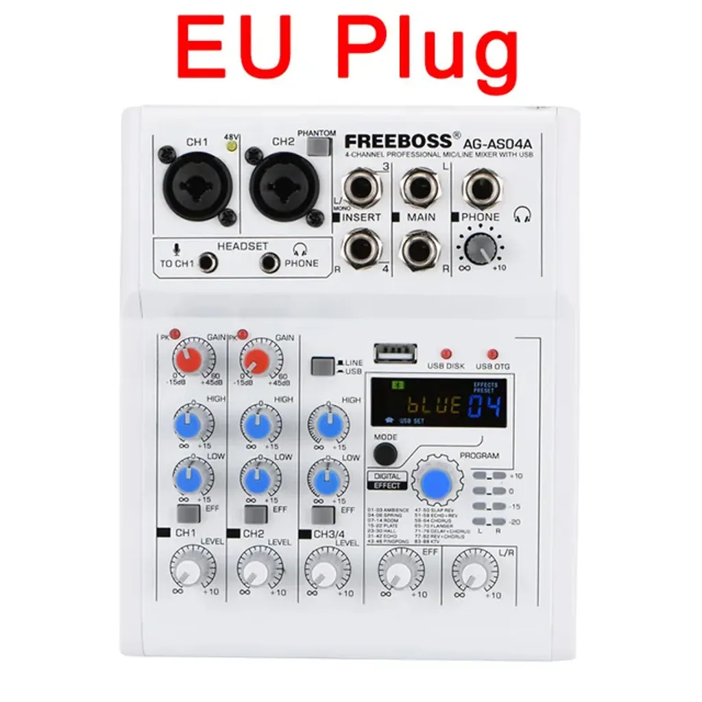 Console de mixage audio 4 pistes Bluetooth pour enregistrement studio - 2