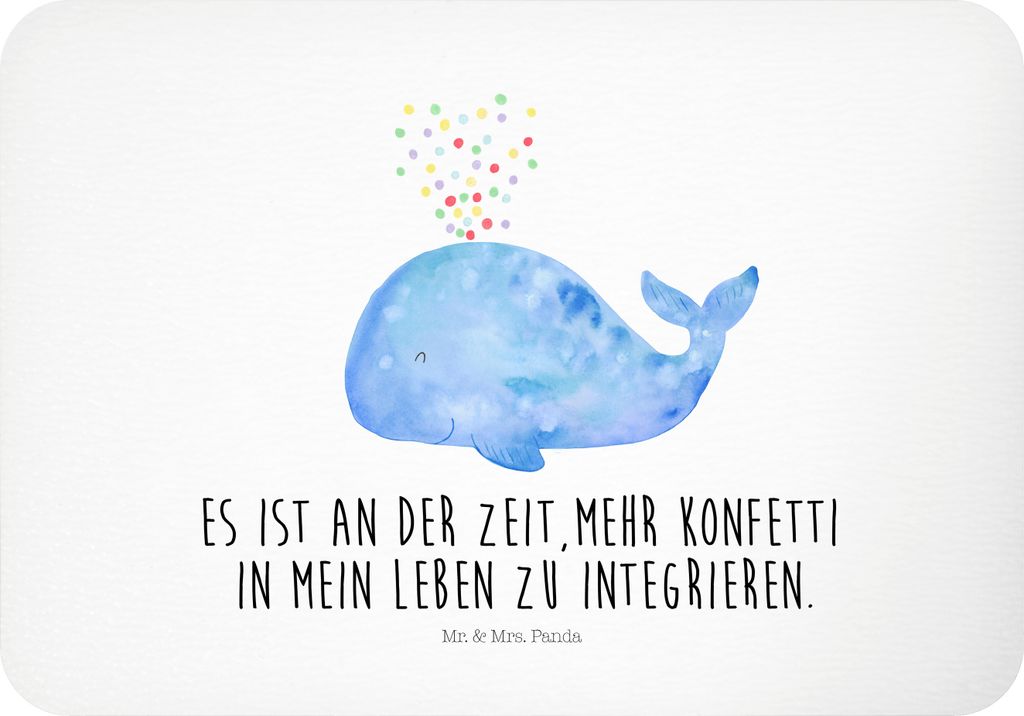 Mr. & Mrs. Panda magnet Wal Konfetti - Weiß - Geschenk, Kühlschrankmagnet, Neustart, Wale, whiteboardmagnet, Notizhalter, Geburtstag, Trennung, r...