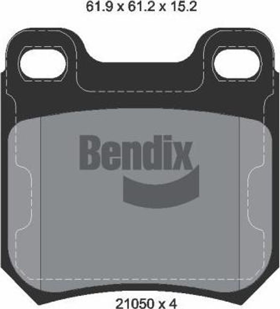 BENDIX Braking BPD1744 Bremsbelagsatz, Scheibenbremse OE 1605005 kompatibel mit Vectra, Omega, Senator