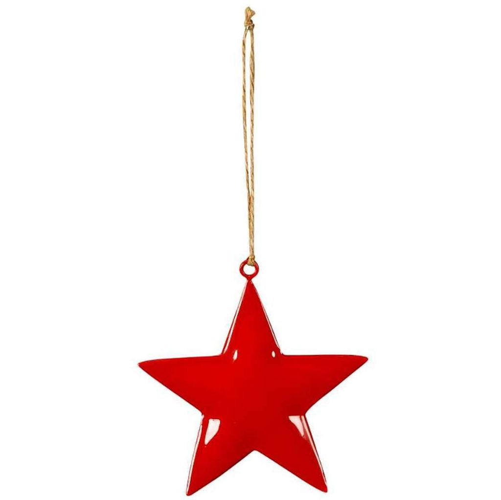 POSIWIO Weihnachtsdeko Stern Rot L Ø 20 cm zum Aufhängen - Produktbild 