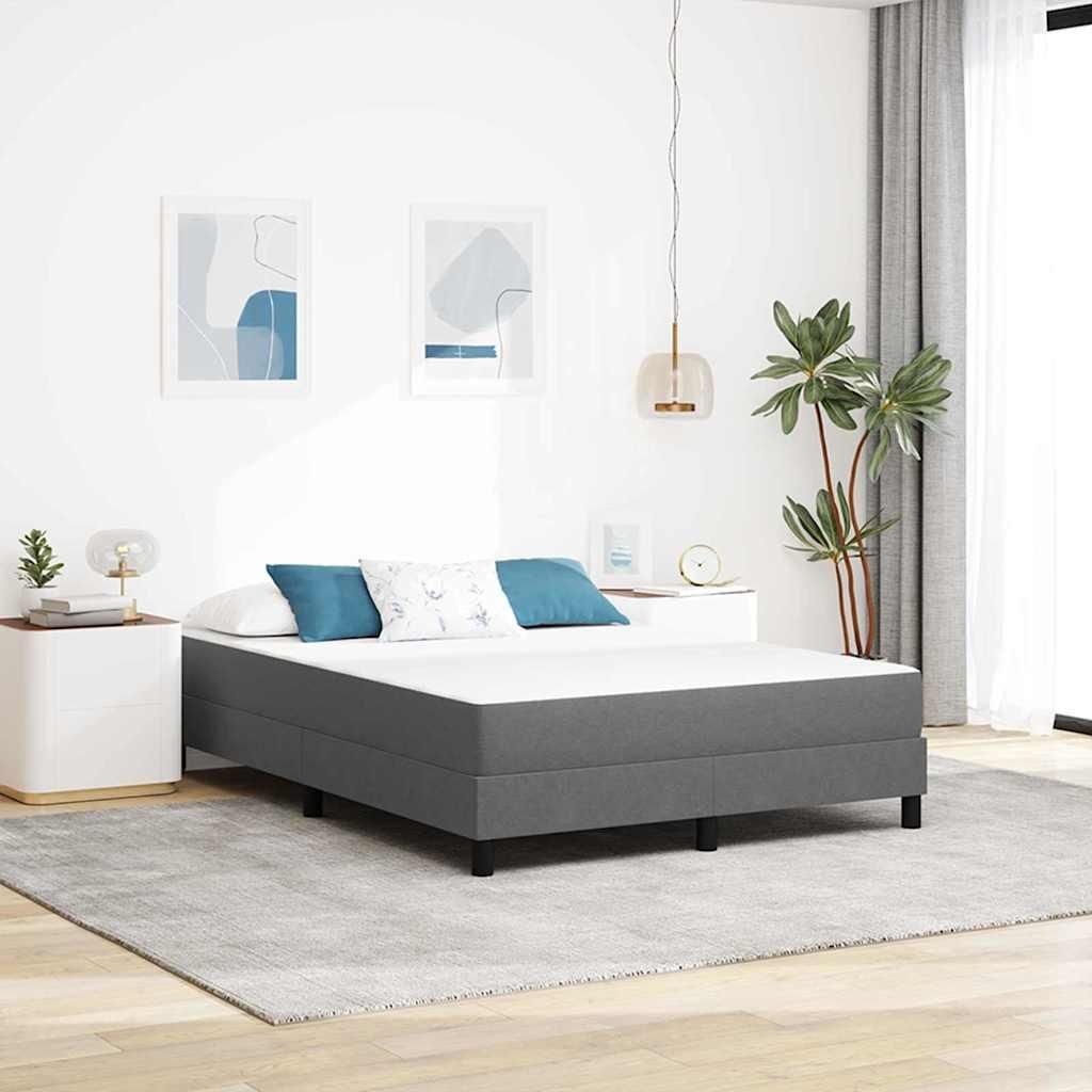 Maison Exclusive - Bettmatratze mit Matratze Hellgrau 140 x 200 cm Stoff
