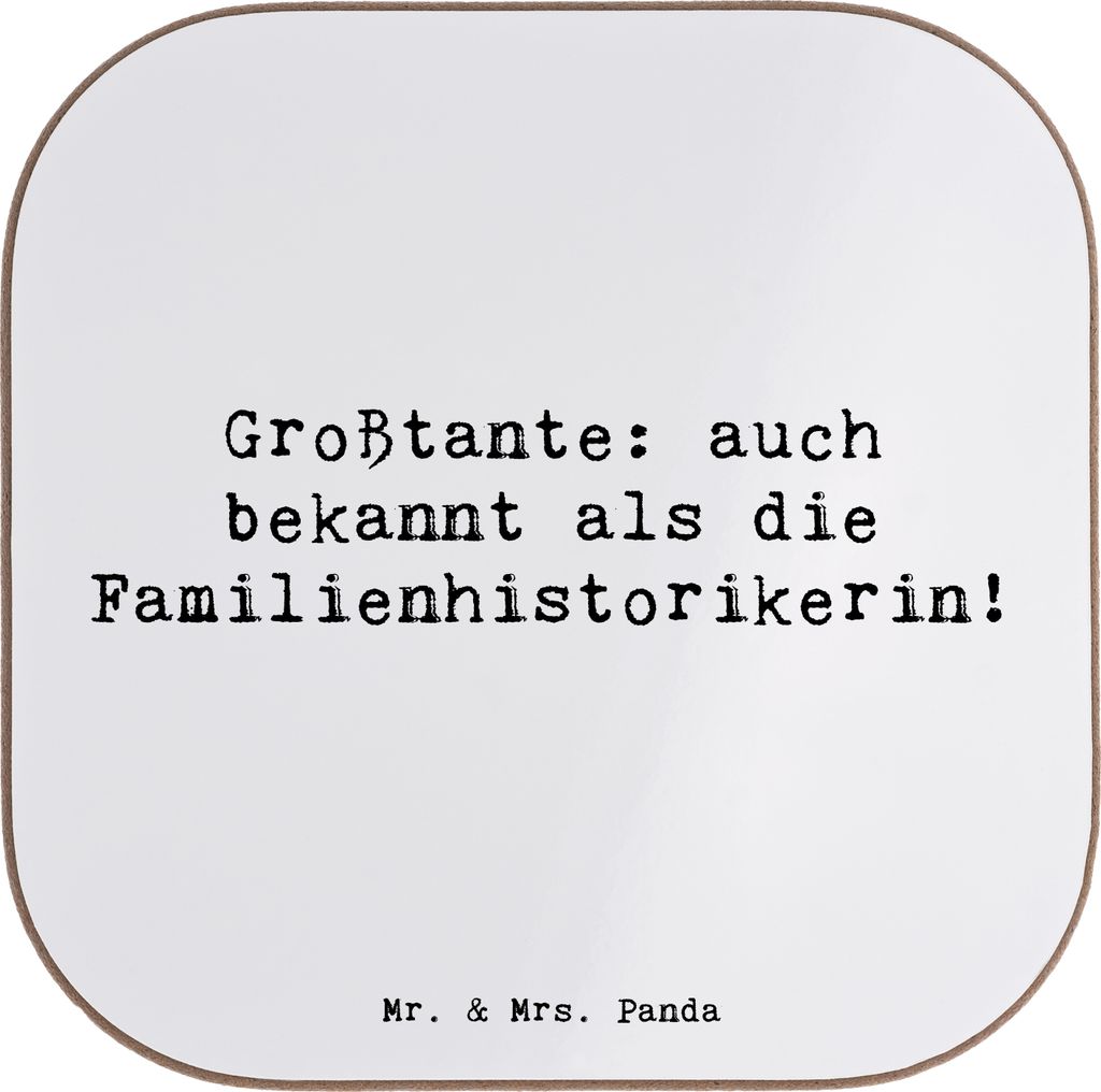 Mr. & Mrs. Panda PErsonalisierte Bierdeckel Großtante Historikerin - Weiß - Geschenk, Personalisiert, herzerwärmende Sprüche, persönliche Erin...